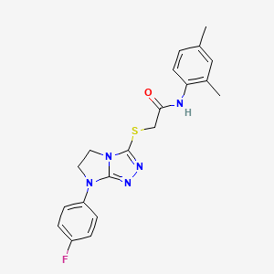N-(2,4-dimethylphenyl)-2-((7-(4-fluorophenyl)-6,7-dihydro-5H-imidazo[2,1-c][1,2,4]triazol-3-yl)thio)acetamide