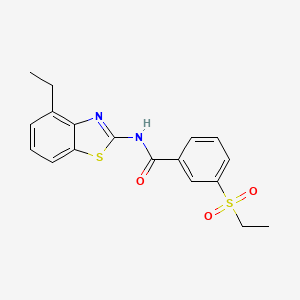 molecular formula C18H18N2O3S2 B2597673 N-(4-ethylbenzo[d]thiazol-2-yl)-3-(ethylsulfonyl)benzamide CAS No. 886926-33-6