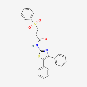 molecular formula C24H20N2O3S2 B2597675 N-(4,5-diphenylthiazol-2-yl)-3-(phenylsulfonyl)propanamide CAS No. 868675-95-0