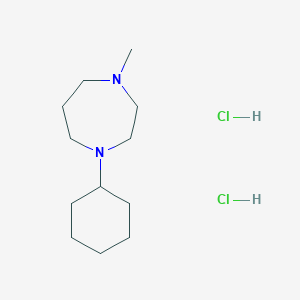 molecular formula C12H26Cl2N2 B2597678 1-环己基-4-甲基-1,4-二氮杂环丁烷二盐酸盐 CAS No. 2034353-95-0