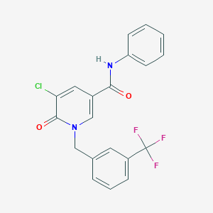 5-chloro-6-oxo-N-phenyl-1-[3-(trifluoromethyl)benzyl]-1,6-dihydro-3-pyridinecarboxamide