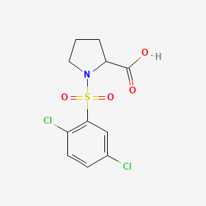 molecular formula C11H11Cl2NO4S B2597684 1-[(2,5-Dichlorophenyl)sulfonyl]proline CAS No. 298687-02-2