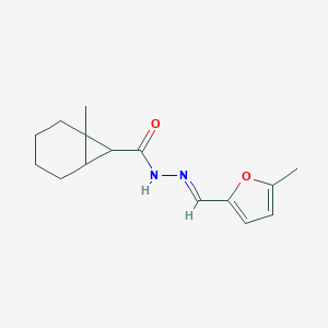 1-methyl-N'-[(E)-(5-methylfuran-2-yl)methylidene]bicyclo[4.1.0]heptane-7-carbohydrazide