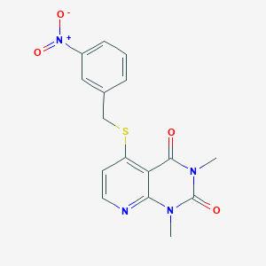 1,3-dimethyl-5-((3-nitrobenzyl)thio)pyrido[2,3-d]pyrimidine-2,4(1H,3H)-dione