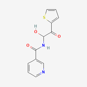 N-(1-hydroxy-2-oxo-2-thien-2-ylethyl)nicotinamide