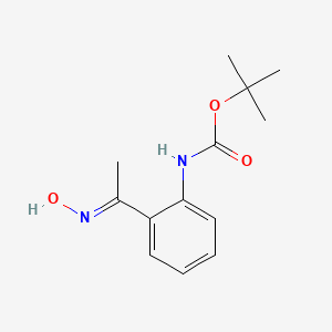 molecular formula C13H18N2O3 B2597696 Tert-butyl 2-(1-(hydroxyimino)ethyl) phenylcarbamate CAS No. 2089657-81-6