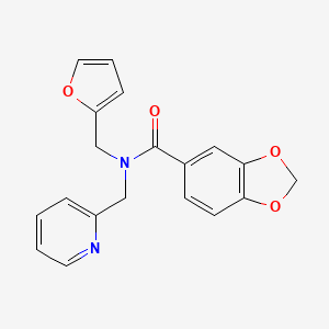 N-(furan-2-ylmethyl)-N-(pyridin-2-ylmethyl)benzo[d][1,3]dioxole-5-carboxamide