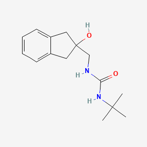 molecular formula C15H22N2O2 B2597698 1-(tert-butyl)-3-((2-hydroxy-2,3-dihydro-1H-inden-2-yl)methyl)urea CAS No. 2034444-38-5