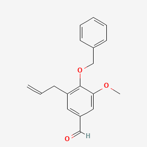 molecular formula C18H18O3 B2597701 4-(Benzyloxy)-3-methoxy-5-(prop-2-en-1-yl)benzaldehyde CAS No. 70205-03-7