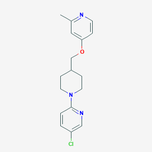 molecular formula C17H20ClN3O B2597702 4-[[1-(5-Chloropyridin-2-yl)piperidin-4-yl]methoxy]-2-methylpyridine CAS No. 2379949-70-7