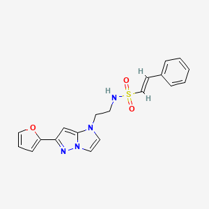 molecular formula C19H18N4O3S B2597717 (E)-N-(2-(6-(呋喃-2-基)-1H-咪唑并[1,2-b]吡唑-1-基)乙基)-2-苯乙烯磺酰胺 CAS No. 1799265-91-0