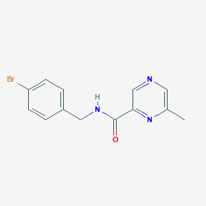 molecular formula C13H12BrN3O B2597719 N-[(4-bromophenyl)methyl]-6-methylpyrazine-2-carboxamide CAS No. 2415488-80-9