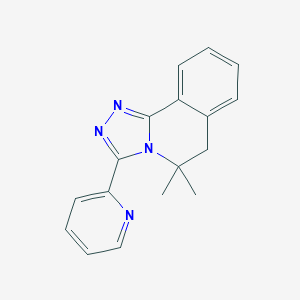 molecular formula C17H16N4 B259772 5,5-Dimethyl-3-(2-pyridinyl)-5,6-dihydro[1,2,4]triazolo[3,4-a]isoquinoline 