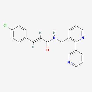 (E)-N-([2,3'-bipyridin]-3-ylmethyl)-3-(4-chlorophenyl)acrylamide