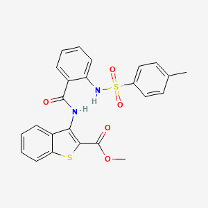 molecular formula C24H20N2O5S2 B2597721 3-[[2-[(4-甲基苯基)磺酰胺基]苯甲酰]氨基]-1-苯并噻吩-2-羧酸甲酯 CAS No. 397288-54-9
