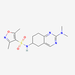 molecular formula C15H21N5O3S B2597723 N-[2-(dimethylamino)-5,6,7,8-tetrahydroquinazolin-6-yl]-3,5-dimethyl-1,2-oxazole-4-sulfonamide CAS No. 2097918-11-9