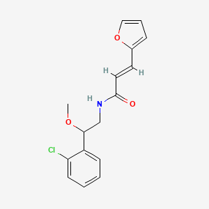 molecular formula C16H16ClNO3 B2597728 (E)-N-(2-(2-氯苯基)-2-甲氧基乙基)-3-(呋喃-2-基)丙烯酰胺 CAS No. 1706507-65-4