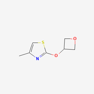 molecular formula C7H9NO2S B2597733 4-Methyl-2-(oxetan-3-yloxy)-1,3-thiazole CAS No. 2199763-98-7