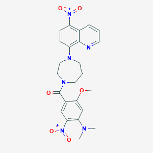 [4-(Dimethylamino)-2-methoxy-5-nitrophenyl]-[4-(5-nitroquinolin-8-yl)-1,4-diazepan-1-yl]methanone