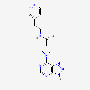molecular formula C16H18N8O B2597757 1-(3-methyl-3H-[1,2,3]triazolo[4,5-d]pyrimidin-7-yl)-N-(2-(pyridin-4-yl)ethyl)azetidine-3-carboxamide CAS No. 1448036-61-0