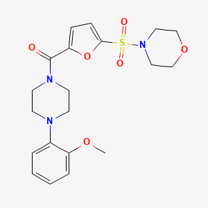 molecular formula C20H25N3O6S B2597763 (4-(2-甲氧基苯基)哌嗪-1-基)(5-(吗啉磺酰基)呋喃-2-基)甲酮 CAS No. 1171032-19-1