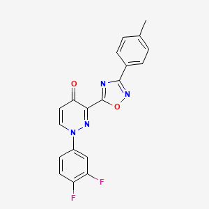 1-(3,4-difluorophenyl)-3-(3-(p-tolyl)-1,2,4-oxadiazol-5-yl)pyridazin-4(1H)-one