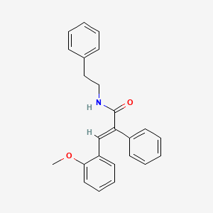 molecular formula C24H23NO2 B2597771 (E)-3-(2-methoxyphenyl)-N-phenethyl-2-phenyl-2-propenamide CAS No. 478064-26-5