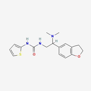molecular formula C17H21N3O2S B2597773 1-(2-(2,3-Dihydrobenzofuran-5-yl)-2-(dimethylamino)ethyl)-3-(thiophen-2-yl)urea CAS No. 1428371-61-2