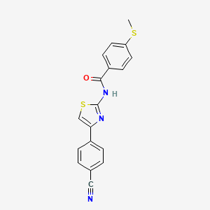 N-(4-(4-cyanophenyl)thiazol-2-yl)-4-(methylthio)benzamide