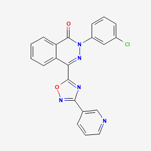 2-(3-chlorophenyl)-4-(3-pyridin-3-yl-1,2,4-oxadiazol-5-yl)phthalazin-1(2H)-one