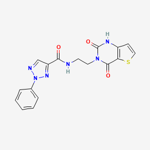 molecular formula C17H14N6O3S B2597800 N-(2-(2,4-二氧代-1,2-二氢硫杂[3,2-d]嘧啶-3(4H)-基)乙基)-2-苯基-2H-1,2,3-三唑-4-甲酰胺 CAS No. 2034416-71-0