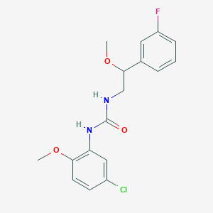 molecular formula C17H18ClFN2O3 B2597803 1-(5-氯-2-甲氧基苯基)-3-(2-(3-氟苯基)-2-甲氧基乙基)脲 CAS No. 1797183-58-4