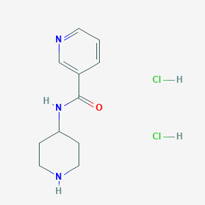 molecular formula C11H17Cl2N3O B2597807 N-(Piperidin-4-yl)nicotinamide dihydrochloride CAS No. 1211811-66-3; 179321-31-4