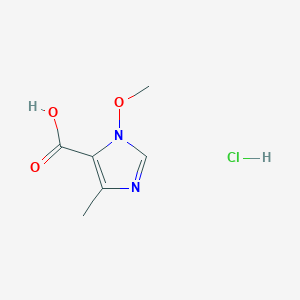 molecular formula C6H9ClN2O3 B2597808 3-甲氧基-5-甲基咪唑-4-羧酸；盐酸盐 CAS No. 2375269-15-9