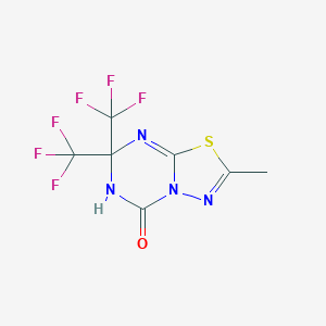 2-Methyl-7,7-bis(trifluoromethyl)-6,7-dihydro-5H-[1,3,4]thiadiazolo[3,2-a][1,3,5]triazin-5-one