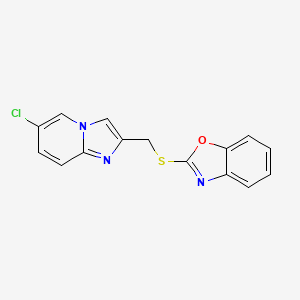 2-(((6-Chloroimidazo[1,2-a]pyridin-2-yl)methyl)thio)benzo[d]oxazole