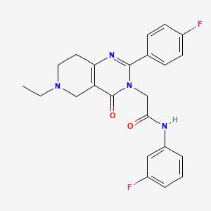 molecular formula C23H22F2N4O2 B2597824 2-(6-ethyl-2-(4-fluorophenyl)-4-oxo-5,6,7,8-tetrahydropyrido[4,3-d]pyrimidin-3(4H)-yl)-N-(3-fluorophenyl)acetamide CAS No. 1286721-78-5