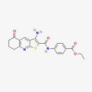 Ethyl 4-(3-amino-5-oxo-5,6,7,8-tetrahydrothieno[2,3-b]quinoline-2-carboxamido)benzoate