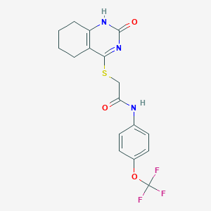 2-[(2-oxo-5,6,7,8-tetrahydro-1H-quinazolin-4-yl)sulfanyl]-N-[4-(trifluoromethoxy)phenyl]acetamide