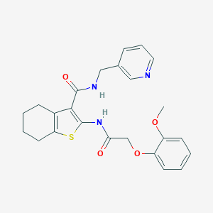 2-{[(2-methoxyphenoxy)acetyl]amino}-N-(3-pyridinylmethyl)-4,5,6,7-tetrahydro-1-benzothiophene-3-carboxamide