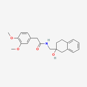 molecular formula C21H25NO4 B2597855 2-(3,4-dimethoxyphenyl)-N-((2-hydroxy-1,2,3,4-tetrahydronaphthalen-2-yl)methyl)acetamide CAS No. 1421451-84-4