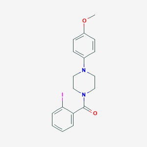 molecular formula C18H19IN2O2 B259786 4-[4-(2-Iodobenzoyl)-1-piperazinyl]phenyl methyl ether 