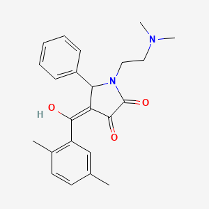 molecular formula C23H26N2O3 B2597861 1-(2-(dimethylamino)ethyl)-4-(2,5-dimethylbenzoyl)-3-hydroxy-5-phenyl-1H-pyrrol-2(5H)-one CAS No. 537685-73-7