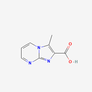 molecular formula C8H7N3O2 B2597866 3-Methylimidazo[1,2-a]pyrimidine-2-carboxylic acid CAS No. 1909318-68-8