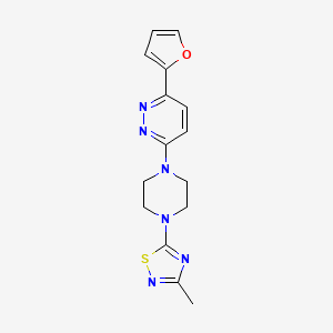5-[4-[6-(Furan-2-yl)pyridazin-3-yl]piperazin-1-yl]-3-methyl-1,2,4-thiadiazole