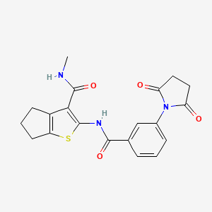 2-[[[3-(2,5-dioxo-1-pyrrolidinyl)phenyl]-oxomethyl]amino]-N-methyl-5,6-dihydro-4H-cyclopenta[b]thiophene-3-carboxamide