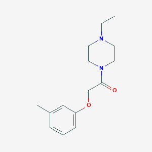 2-(4-Ethyl-1-piperazinyl)-2-oxoethyl 3-methylphenyl ether