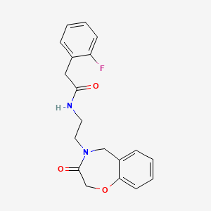 molecular formula C19H19FN2O3 B2597892 2-(2-fluorophenyl)-N-(2-(3-oxo-2,3-dihydrobenzo[f][1,4]oxazepin-4(5H)-yl)ethyl)acetamide CAS No. 2034410-95-0