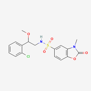 molecular formula C17H17ClN2O5S B2597908 N-(2-(2-chlorophenyl)-2-methoxyethyl)-3-methyl-2-oxo-2,3-dihydrobenzo[d]oxazole-5-sulfonamide CAS No. 1795442-57-7