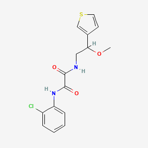 molecular formula C15H15ClN2O3S B2597910 N1-(2-氯苯基)-N2-(2-甲氧基-2-(噻吩-3-基)乙基)草酰胺 CAS No. 1448058-52-3